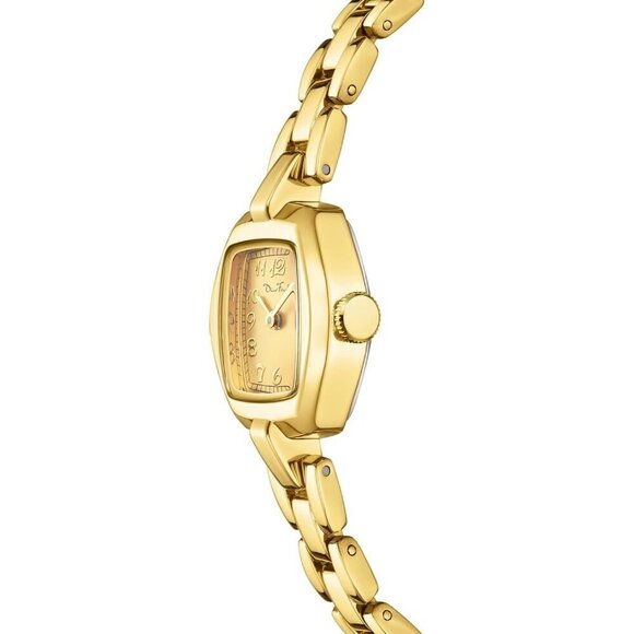?Women Gold Stainless Steel Band Vintage Ladies Gold Watch Luxury Bracelet Tool